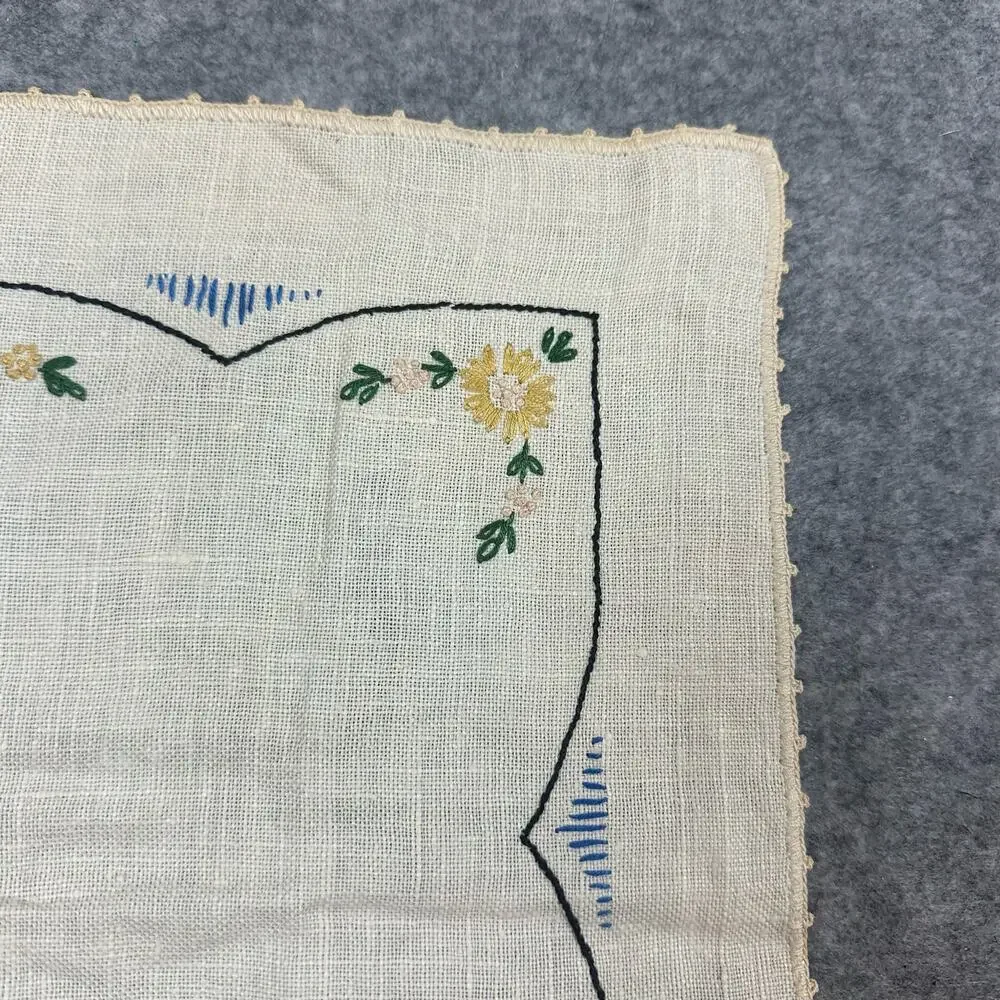 Vintage Embroidered Linen 11